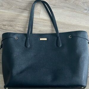 KATE SPADE NY Ari Laurel Way Saffiano Leather Shoulder Tote Bag WKRU3931 Black
